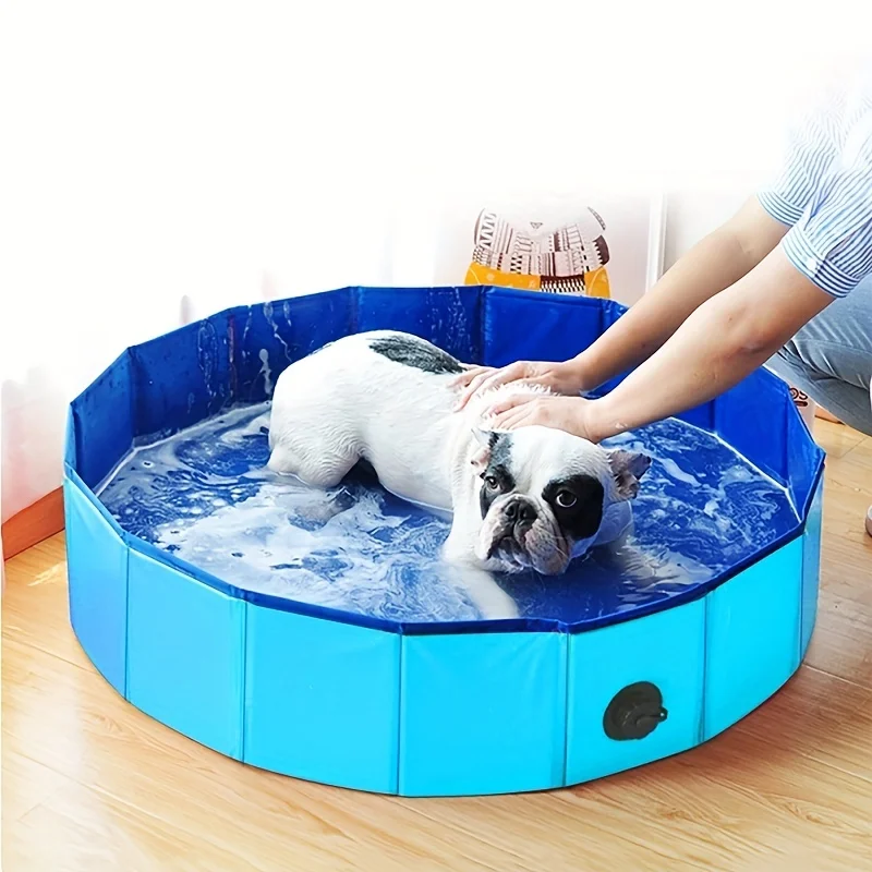 1pc Pet Foldable Shower Tub, Pet Bath Swimming Pool Portable Dog Pet Bath Wash Tub