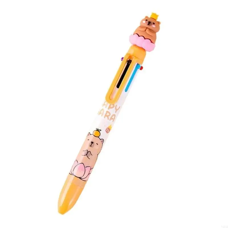 Y5LB Multicolor Ballpoint Pen, Retractable Colored Balls Point Pen Multi Colour Pen