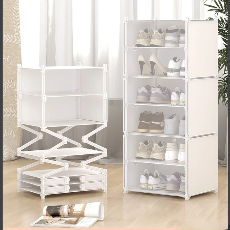 

Household Folding Free Installation Shoe Rack Simple Modern Storage Shoe Cabinet Multi-layer Transparent Dust-proof Shoe Shelf