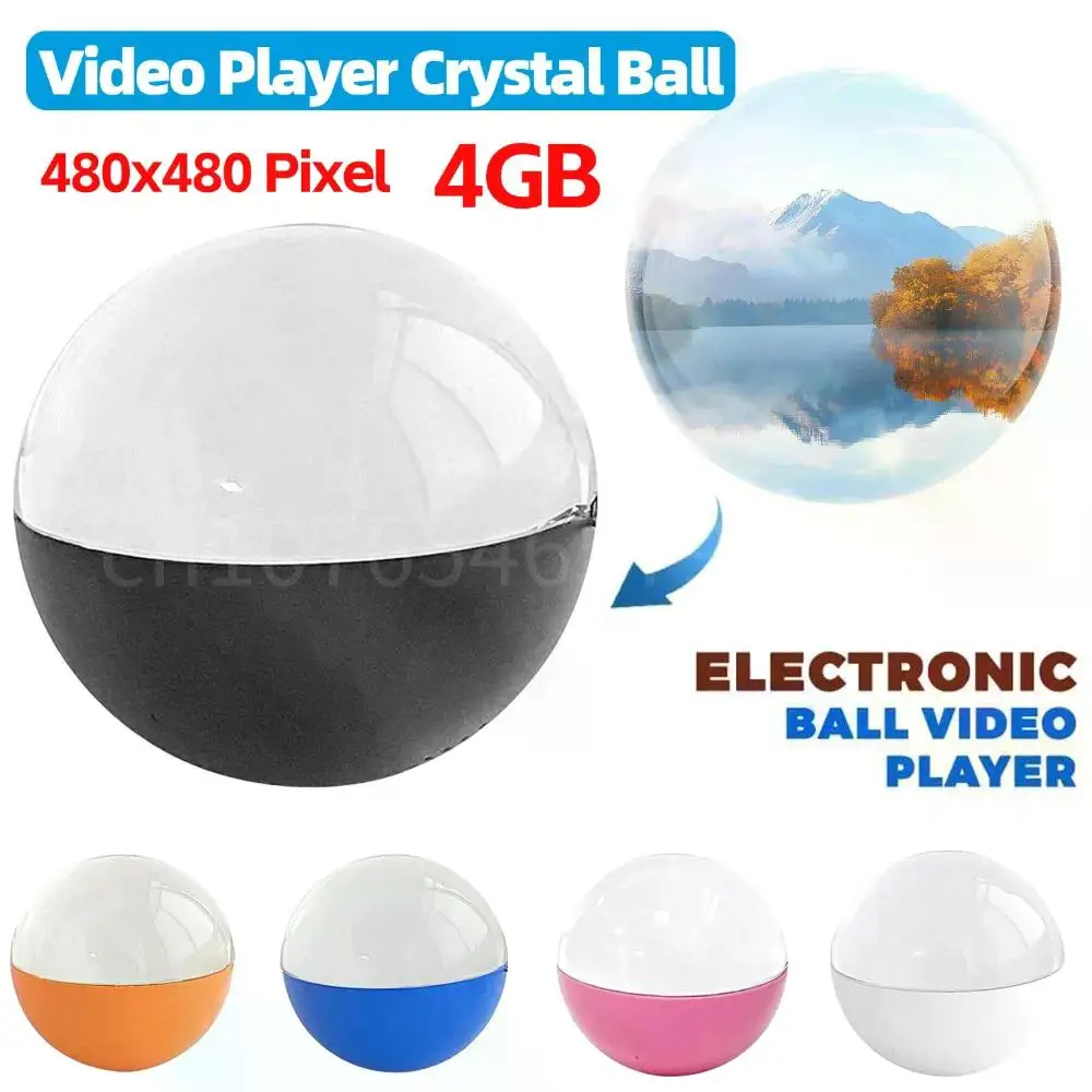 

3D Video Player Crystal Ball WIFI Memory Orb Plastic Ball Spherical Pixel Display 2.7inchs Screen 4GB Videos Player for Gift