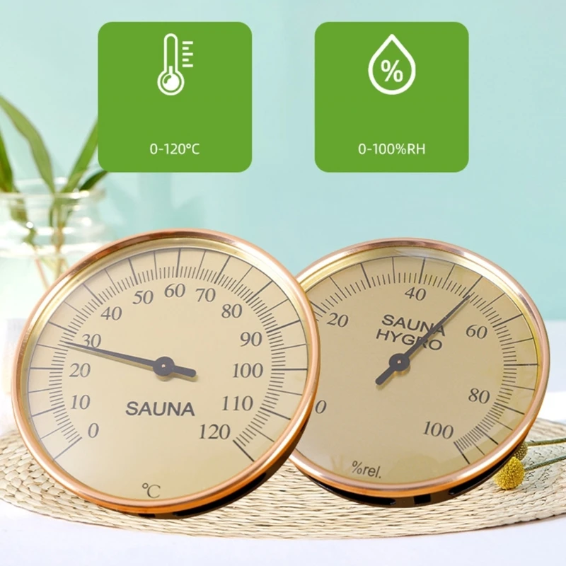 Thermometer Hygrometer Wall Indoor Outdoor Sauna-Room Temperature Tester-Monitor