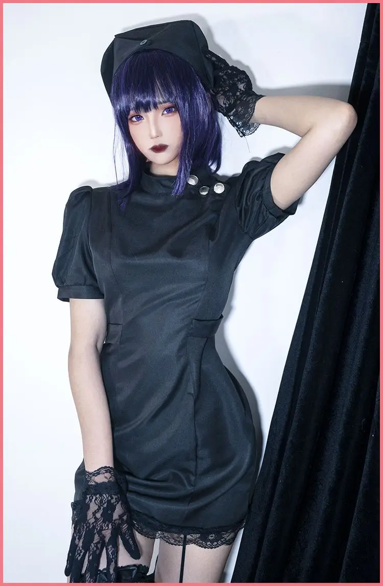 Halloween party costume RolePlay Outfit Anime my dress-up Kate Kitagawa Marin Kuroe Shizuku nurse blackwhite dress uniform suit view 6