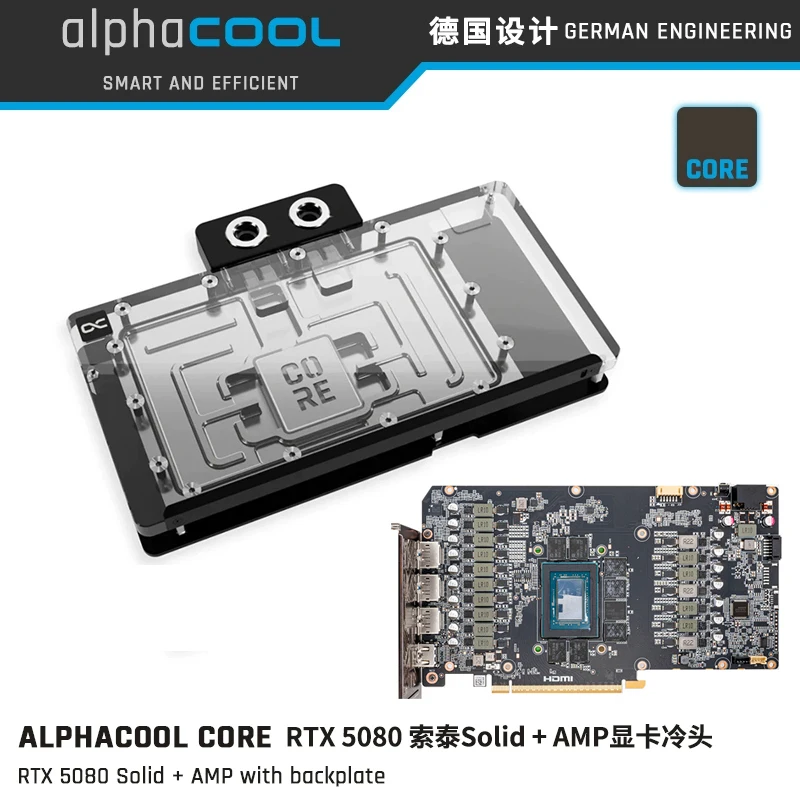

Alphacool Core Water Block Serve For Zotac Gaming GeForce RTX 5070 Ti/5080 AMP Extreme Infinity Card Cooler With Backplate