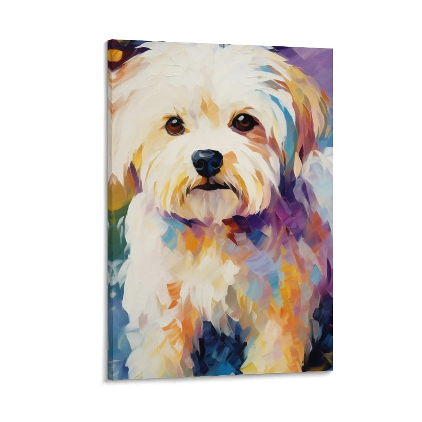 

The Maltese Dog Regal Aura Canvas Painting Decorative picture Decoration bedroom Decoration wall