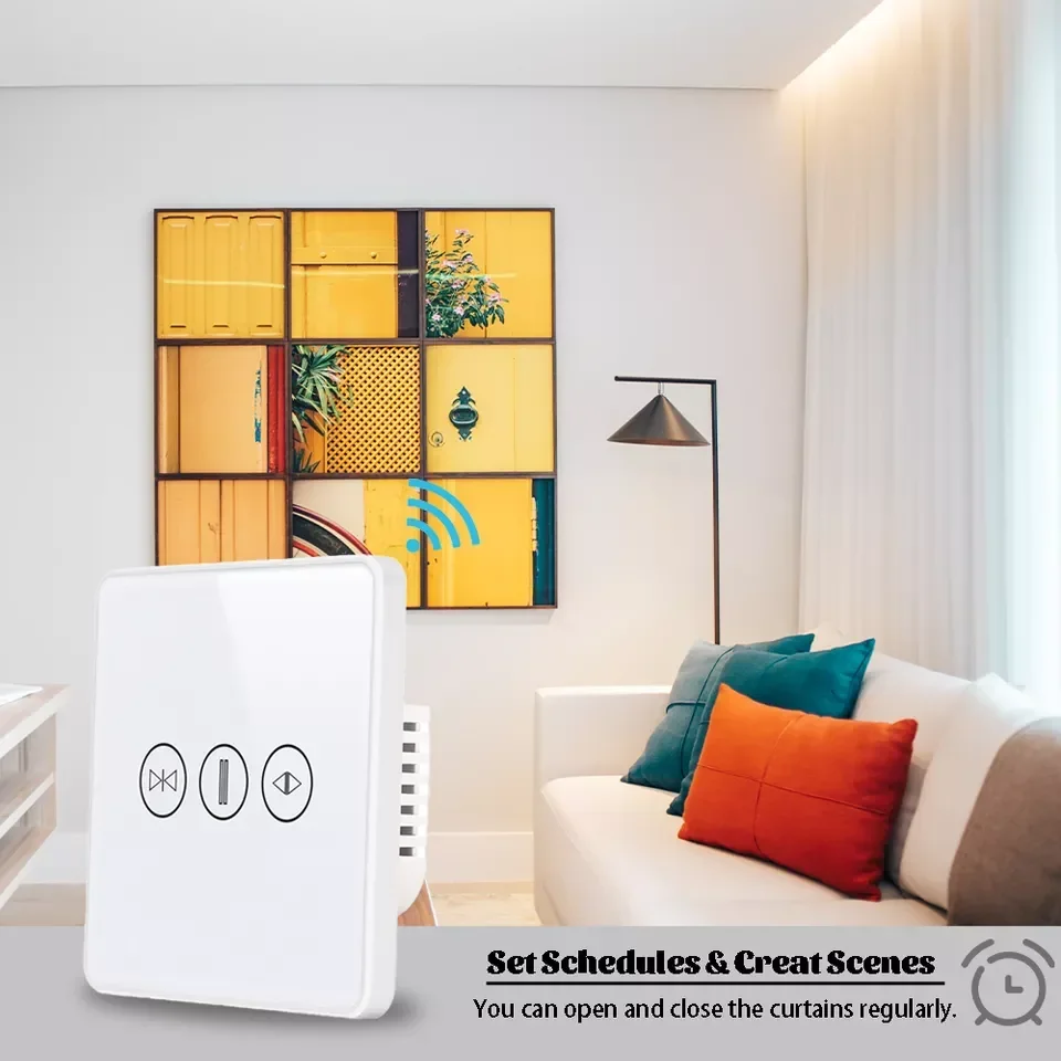 

Smartier Curtain Switch WiFi/Zigbee Voice Control Google Assistant Smart EU Standard Touch Screen Switch APP Garage Door Switch