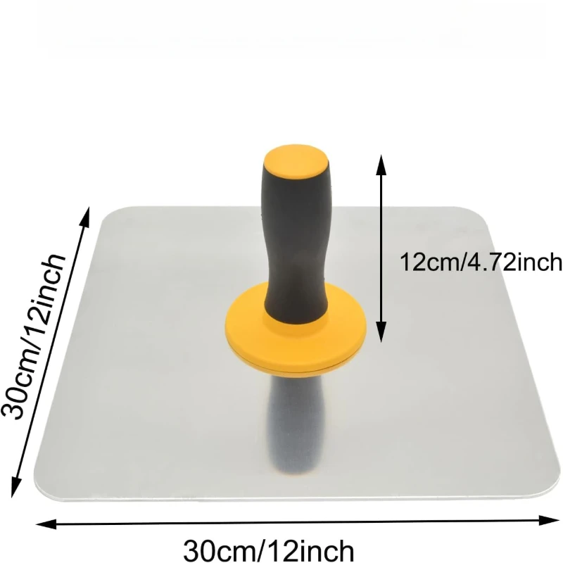Aluminum Plaster Hawk Mortar Board Holder with Ergonomics Handle,   Finishing Plastering Tool for Cement, Mortar, Drywall