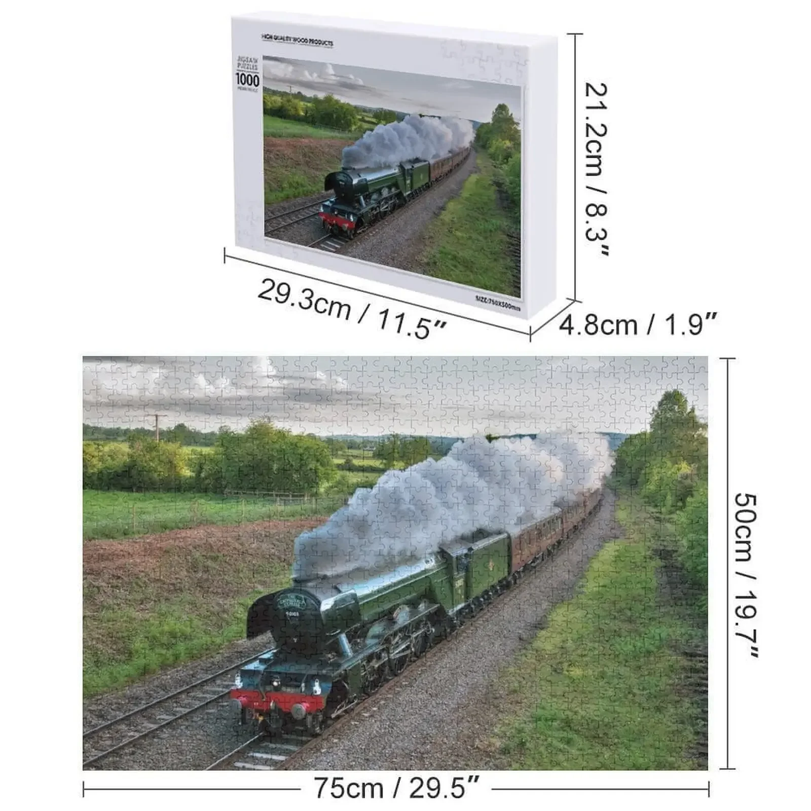 Puzzle Flying Scotsman Drewniane Układanki Dla Dzieci Drewniane Elementy Dla Dorosłych Zwierzę Personalizowane Puzzle