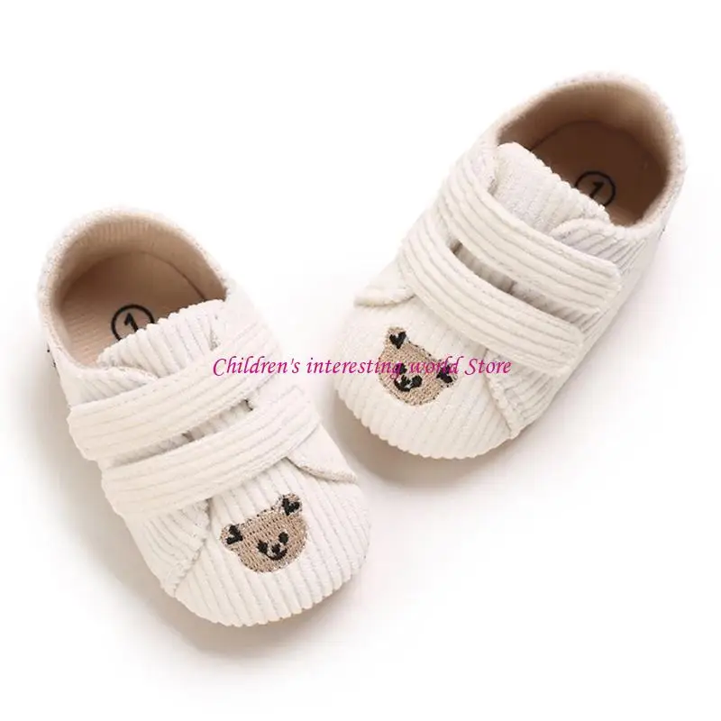 

Baby Shoes Rubber Soles Spring Autumn Cotton Sneaker Cartoon First Walking Shoes 425F