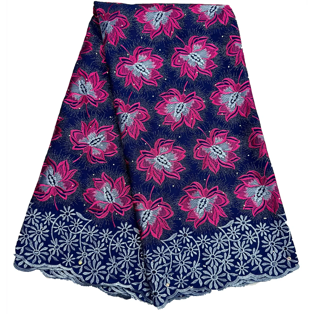 الأفريقي المطبوعة التطريز القطن الدانتيل النسيج الدانتيل الجاف النيجيري جودة عالية السويسري الفوال أقمشة الدانتيل لخياطة فستان الزفاف