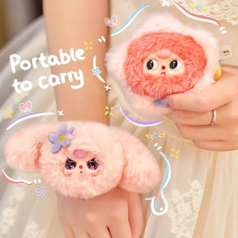 

Genuine Baby Three Blind Box Flower Hair Ring Series Kawaii Vinyl Plush Doll Hair Band Wristband Trendy Toy Surprise Girls Gift