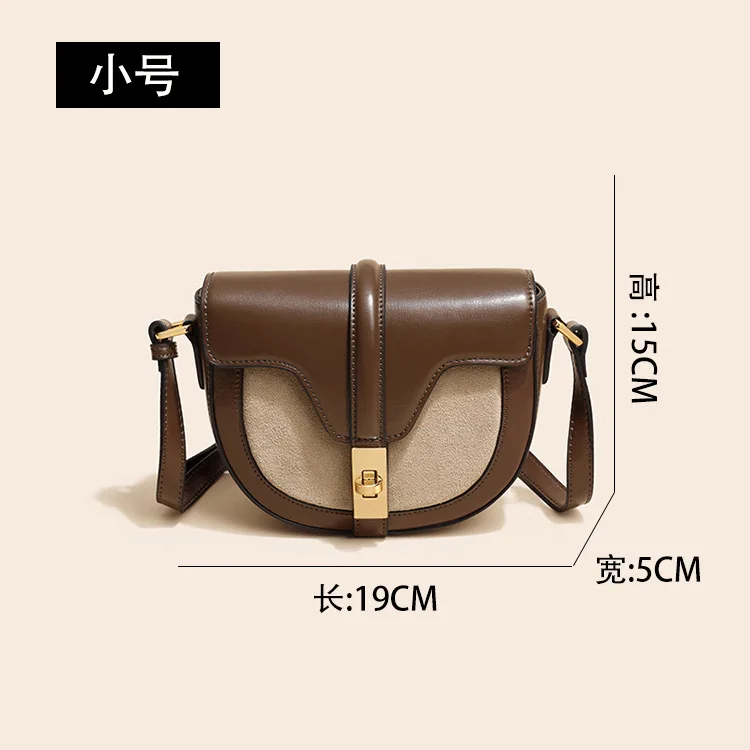 Vintage Saddle High Quality Leather Shoulder Bag For Women Multifunction Serpentine Design Female Hasp Crossbody Purse Bag