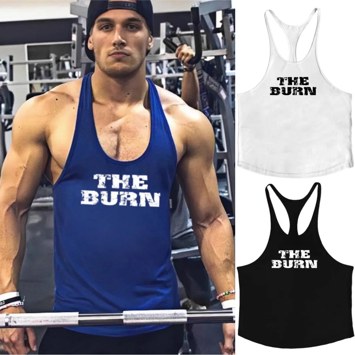 

Men's Gym Stringer Vest, Thin Strap Racerback, Quick-Dry for Intense Lifts, Ideal for Strength Workouts & Daily Fitness Wear