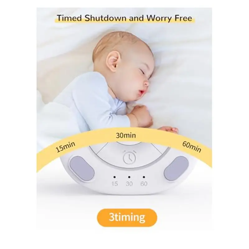 FULL-White Noise Sound Machine For Baby With 7Color Light, Portable Mini Sleep Sound , Calm,Relax -White Noise Machine Timer