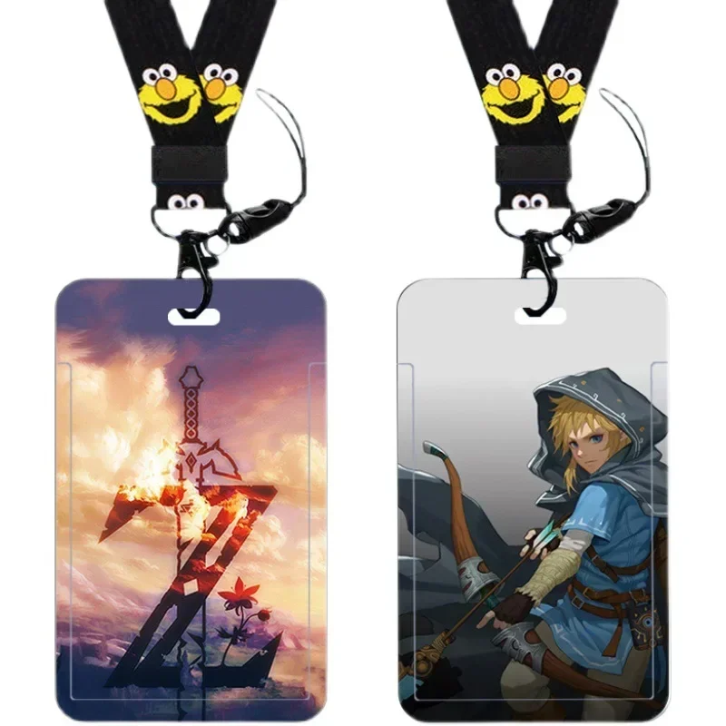 أغطية بطاقات كرتونية أنيمي بحبل ، لعبة ، أسطورة زيلدا ، أكمام بطاقات ، كاواي ، طالب ، معرف ، حافلة ، وجبة ، هدية أطفال #6