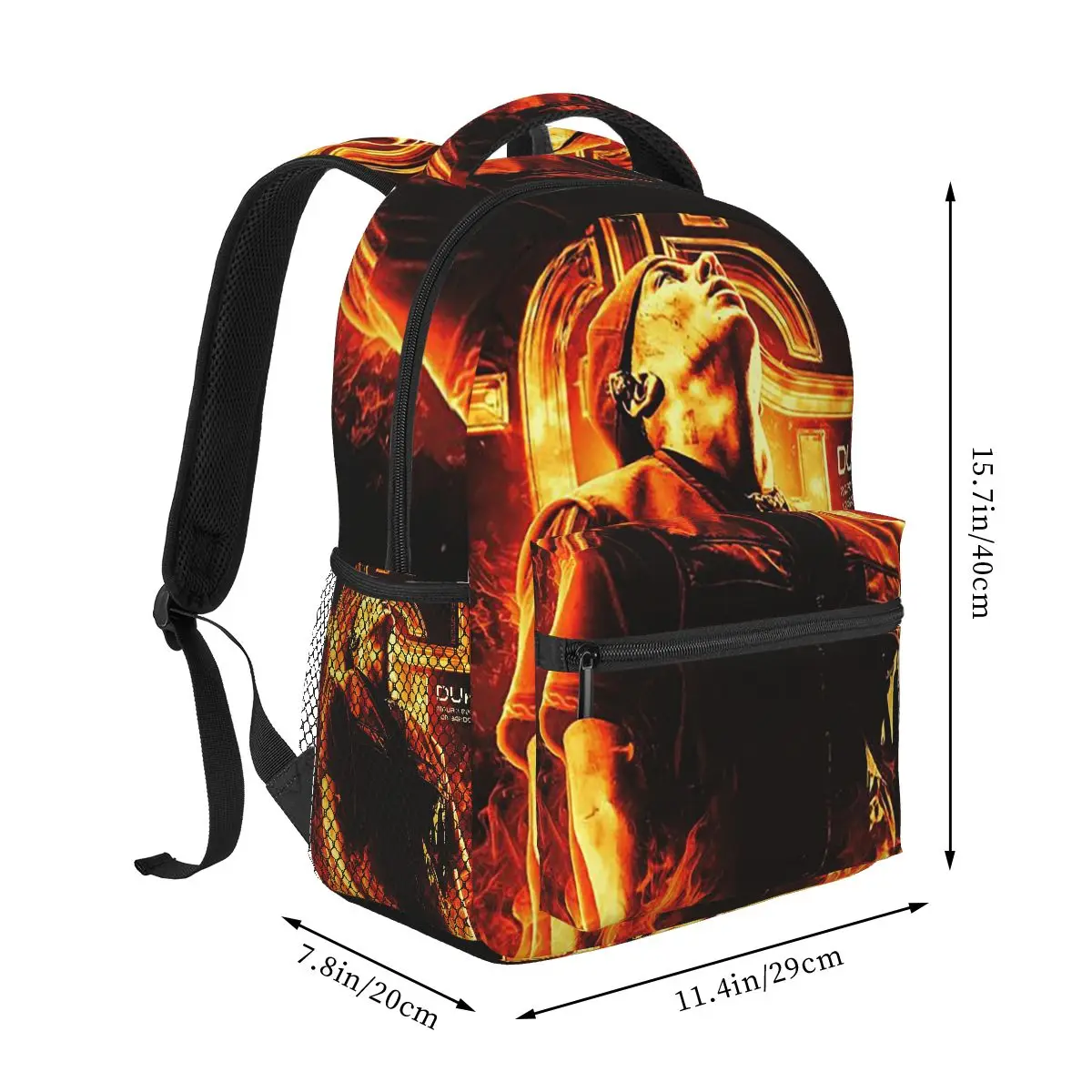 Rapper Duki Double Sided Print Backpack Student Boys Girls BookBag Kids School Bag Computer Shoulder Bags for Men Women