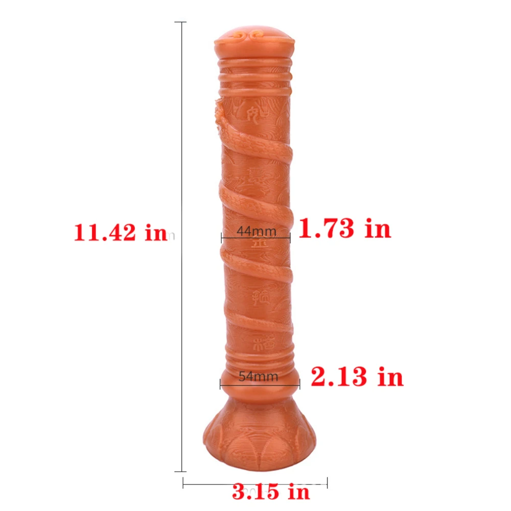 11.4in Anal Plug Dildo Soft Silicone Suction Cup Butt Thick Long Penis Vaginal Dilator Adult Sex Toys for Man Male Masturbation