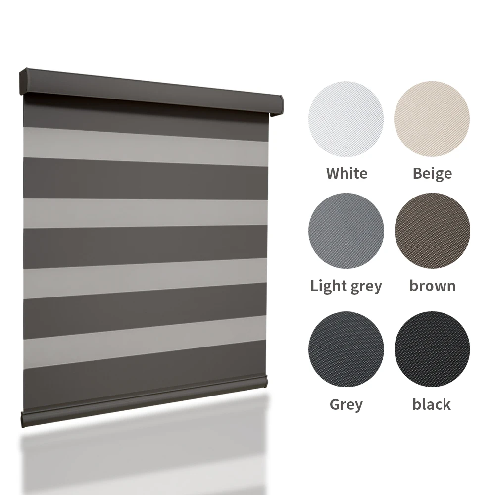 Cortinas Zebra Motorizadas para Google Home, Decore Quente, Tecido Blackout, Fabricante