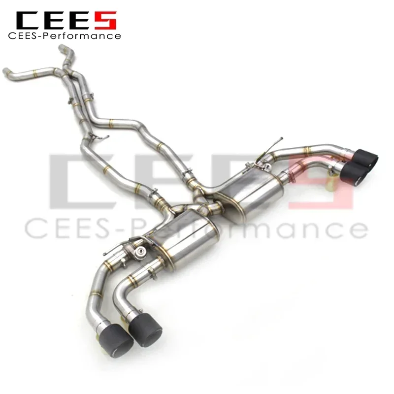 cees Catback Exhaust for PORSCHE Cayenne 958 4.8 2010-2016 Stainless Steel Exhaust System Valve Control Exhaust Pipe Muffler