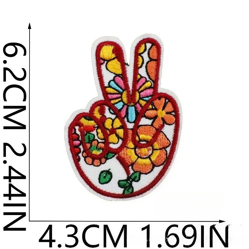

Bohemian Style Embroidery Cloth Sticker Cartoon Eye Embroidery Chapter Boy Rainbow Patch Sticker Computer Embroidery Label Ironi