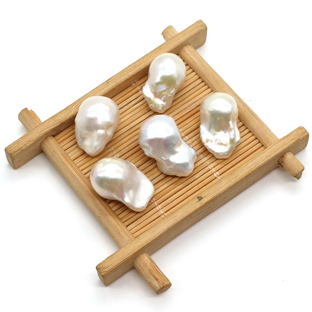 

1pcs 13x17-15x20mm Baroque Tail Bead Natural Freshwater Pearl Loose Beads Straight Hole DIY for Making Necklace Bracelets
