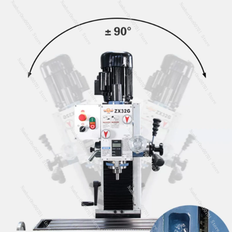 ZX32G High Precision Column Vertical Drilling Machine Bench Table Drill Variable Speed Milling Drilling Machine