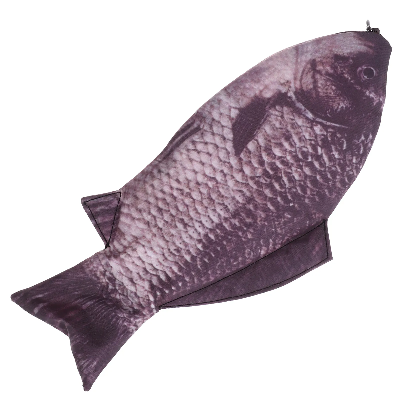 1 Piece Fish Inspired Pencil Case Fun Realistic Design Nylon Zippered Pouch Ideal for Pencils Cosmetics School Accessories