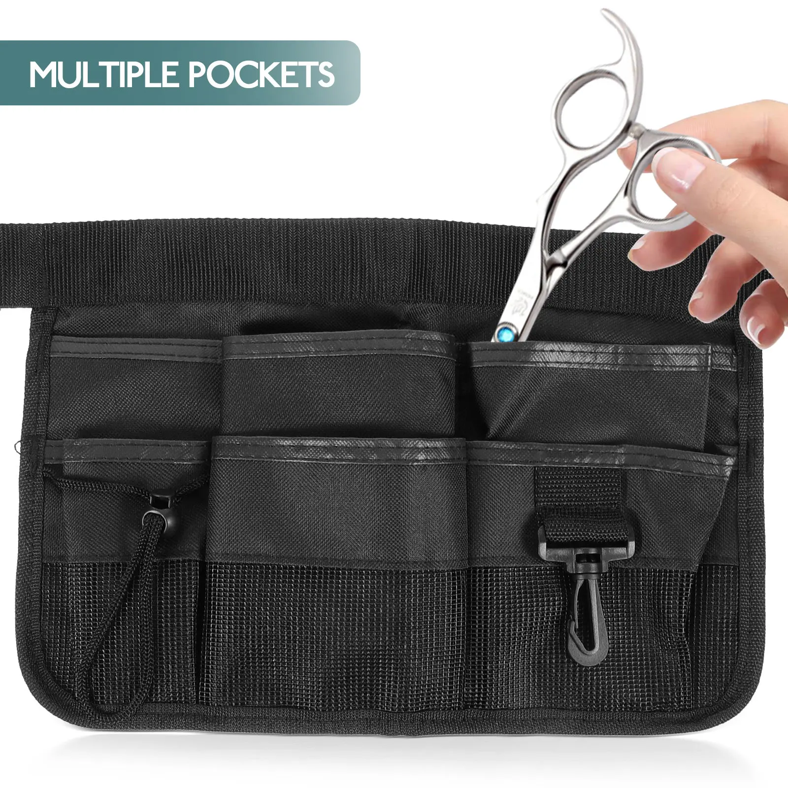 

Прочная сумка для инструментов из ткани Оксфорд, 1 шт., для садоводства и парикмахерских работ, с несколькими отделениями, легко чистится, портативный органайзер для инструментов