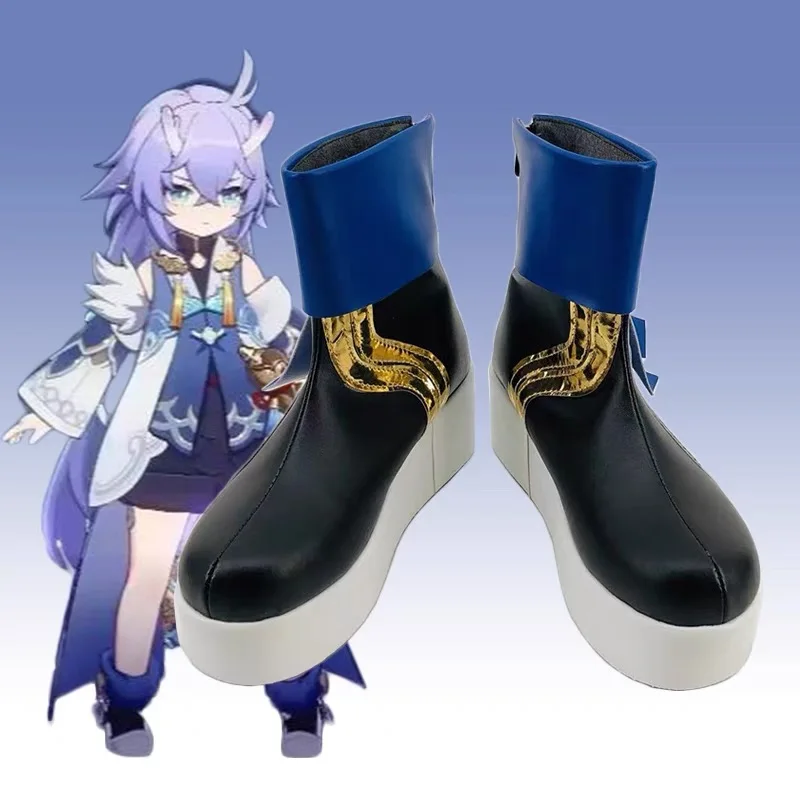 Honkai Star Rail Bailu Byakuro Cosplay Shoes Anime Game Party Dragon Girl Shoes Halloween