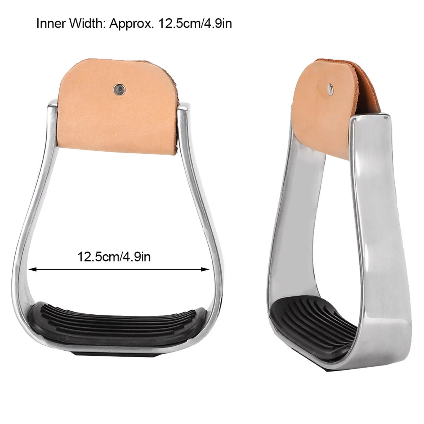 2 قطعة ركاب ركوب الخيل الغربية الحصان السرج تك الجرموق الألومنيوم خففت الركاب الغربية لتدريب الحصان #3