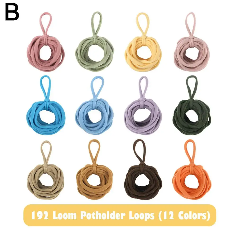 Elastic Rope Weaving Toys For Children's Puzzle Sturdy Frame Potholder Loom Making Kits Portable Box And Craft Loops L1E2