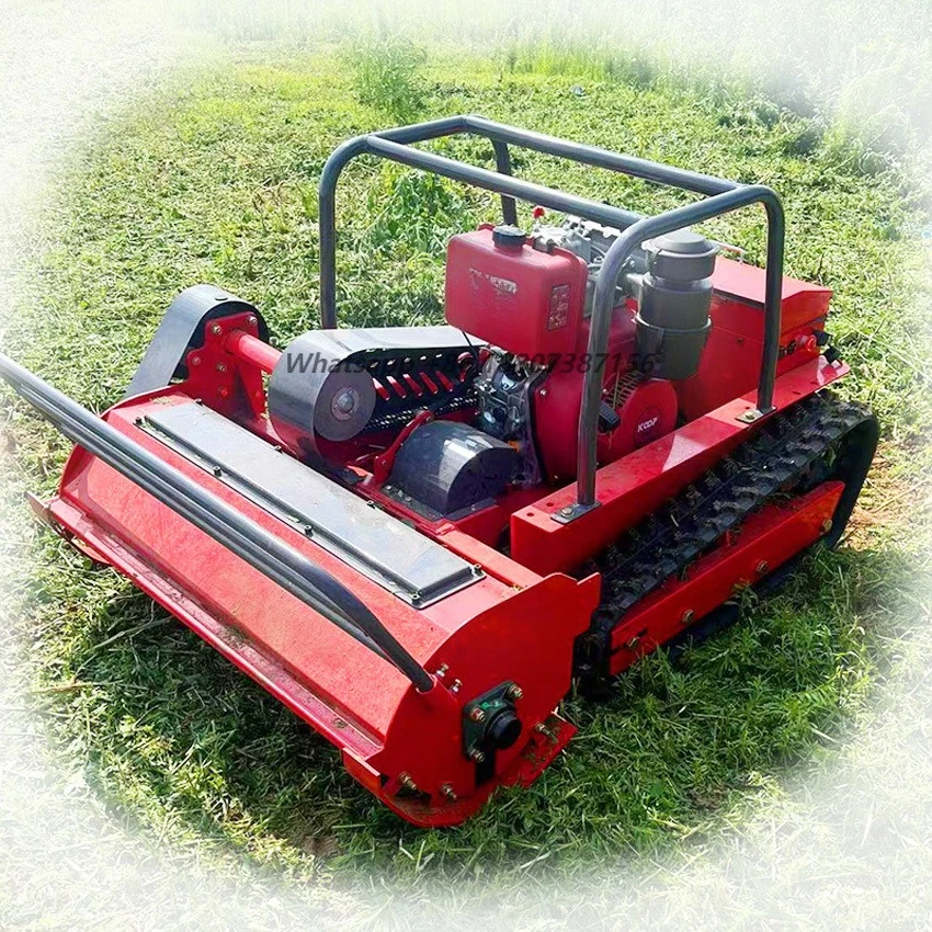CE EPA  Engine All Terrain Grass Cutting Machine Agriculture Rubber Tracks Remote Control Robot Lawn Mower