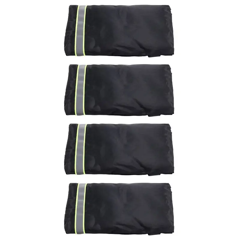 AT21-4Pcs Outdoor Faucet Covers For Winter Freeze Protection 16X25CM Thicker Hose Bib Insulation Cover With Reflective Strips