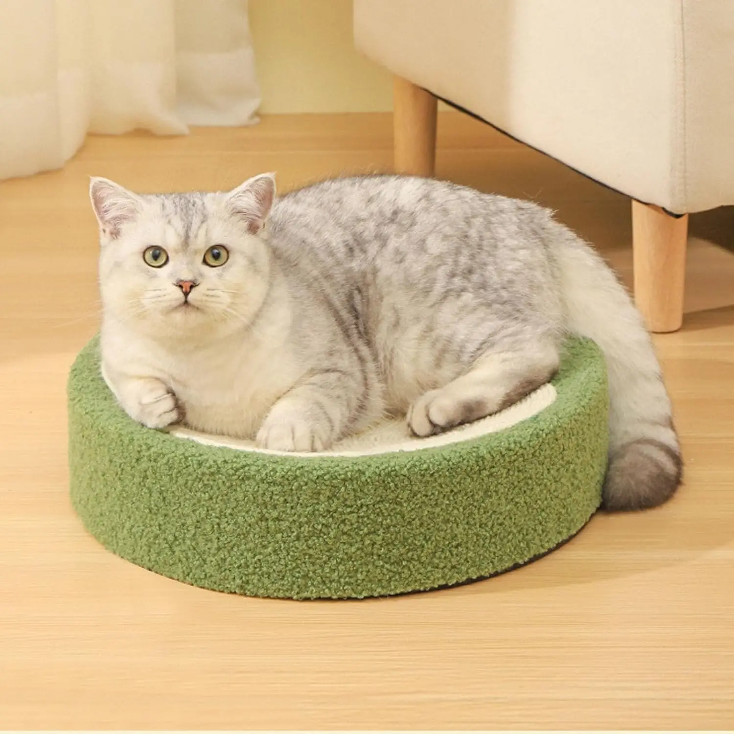 Sisal Weave Cat Scratching Pad Scratch Bowl, Cat Scratching Board, Multipurpose Sisal Rope Grinding Claw Flower Pattern