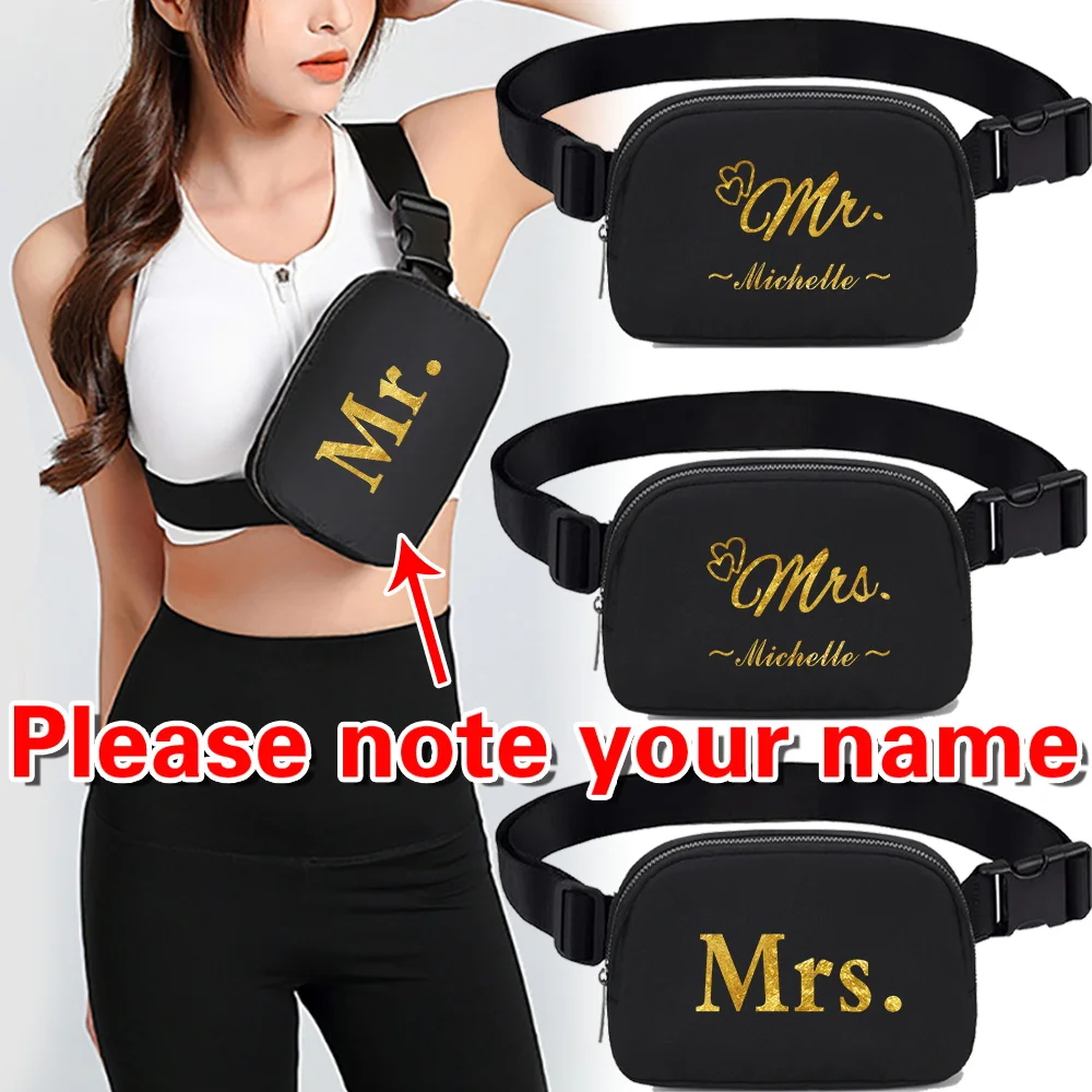 

Персонализированная поясная сумка с именем по индивидуальному заказу, поясной карман большой емкости, повседневные принадлежности, сумка для хранения занятий спортом на открытом воздухе, товары на заказ