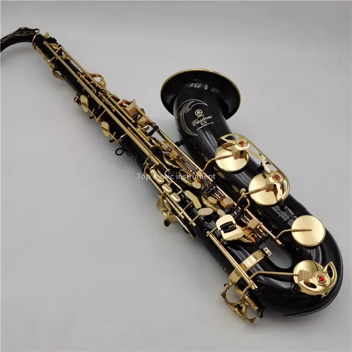 

Hot Selling Black Bb Tenor Saxophone Gold Lacquer YTS-875EX Yellow Brass Musical Instrument Professional With Case Accessories