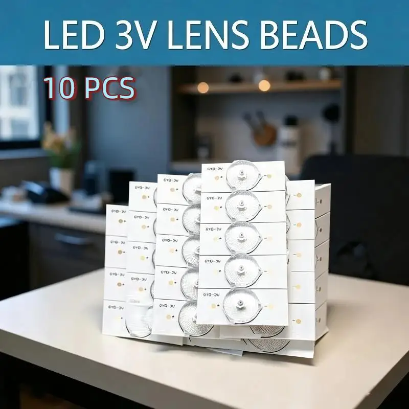 10PCS 3V LED SMD Lamp Beads Light Emitting Diode with Optical Lens Fliter for 32-65 Inch LCD TV Backlight Strip Repair