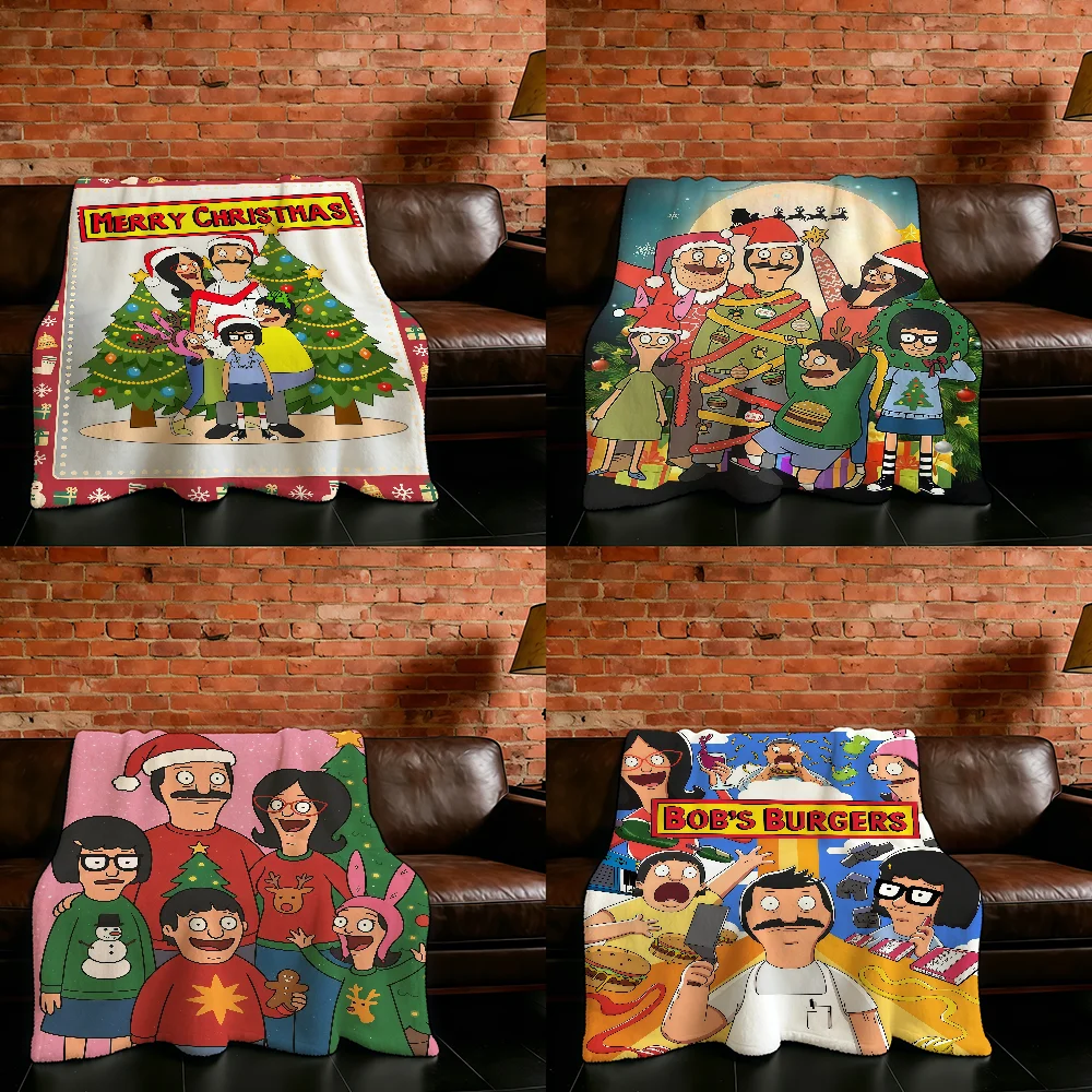 Animation Cartoon B-Bobs B-Burgers Blanket Flannel Warm Soft Throw Blanket For Room Sofa Childish Birthday Gifts