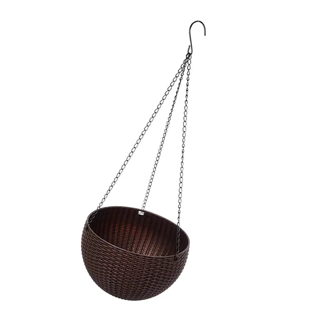 Hanging Flower Pot Chain Plastic Planter Basket for Office Home Indoor Garden Decorations Outdoor