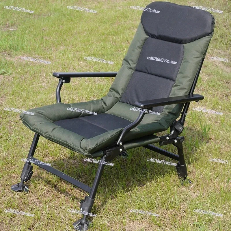 

Chair Folding Hiking Fishing Lightweight Leisure Beach Camping Patio Furniture Convenient Armchairs with Backrest Foot Rest