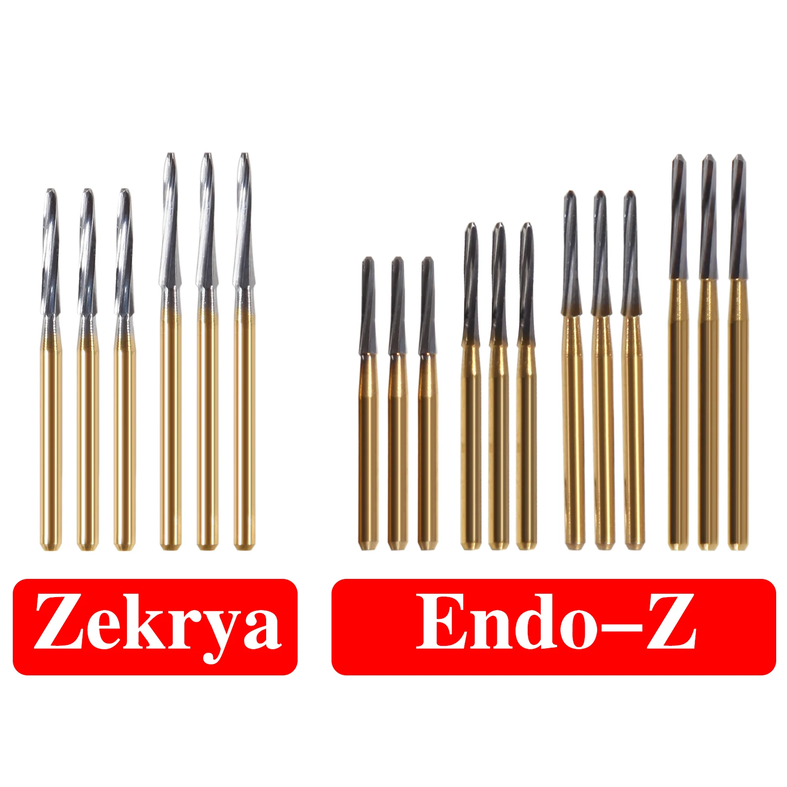 Dental Surgical Zekrya Endo-Z Carbide Tungsten Drill Burr FG Gold Bur High Speed 21/23/25/28mm