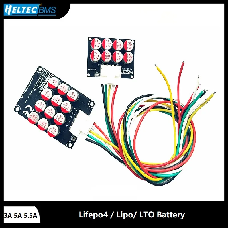 Heltec BMS 3A 5A 5.5A Active Equalizer Balancer 3S 4S 6S 8S 16S -24S Lifepo4 / Lipo/ LTO Battery Energy equalization Capacitor