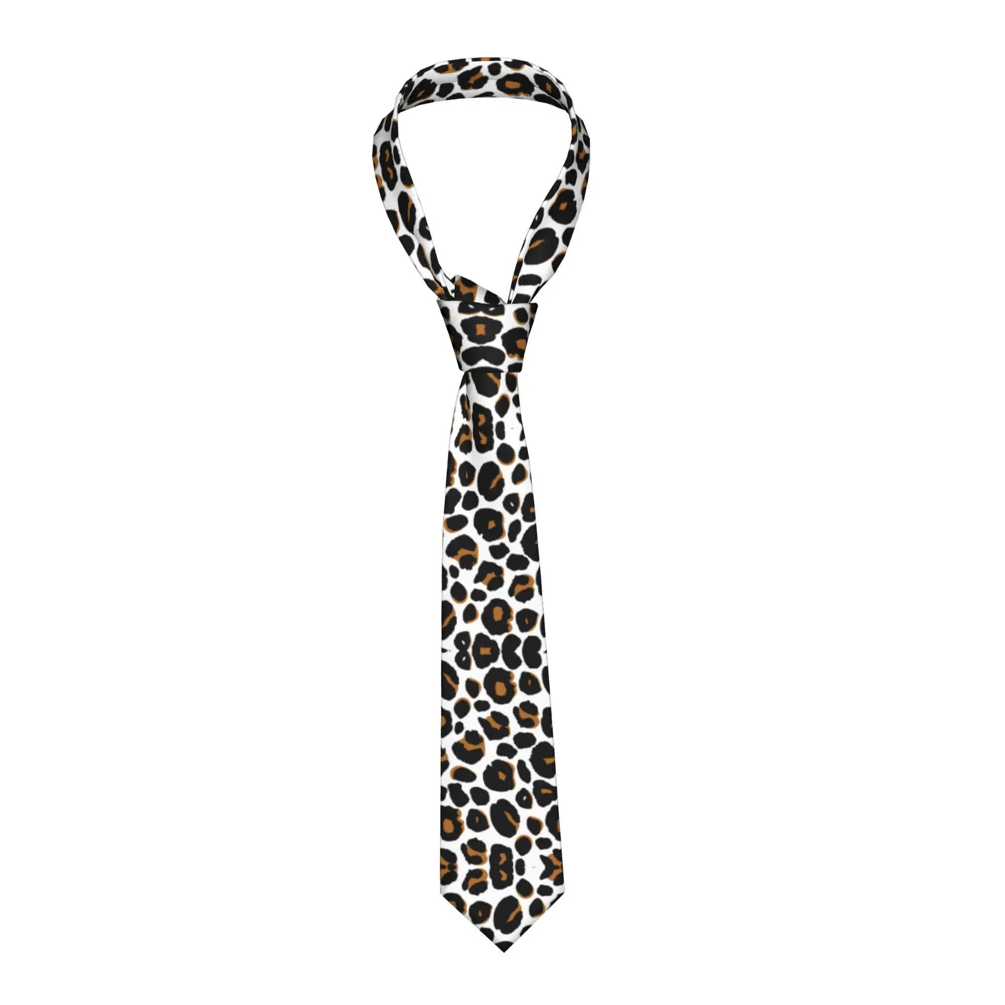 

Галстук с леопардовым принтом унисекс, 8 см, для мужчин, для повседневной носки, аксессуар для косплея