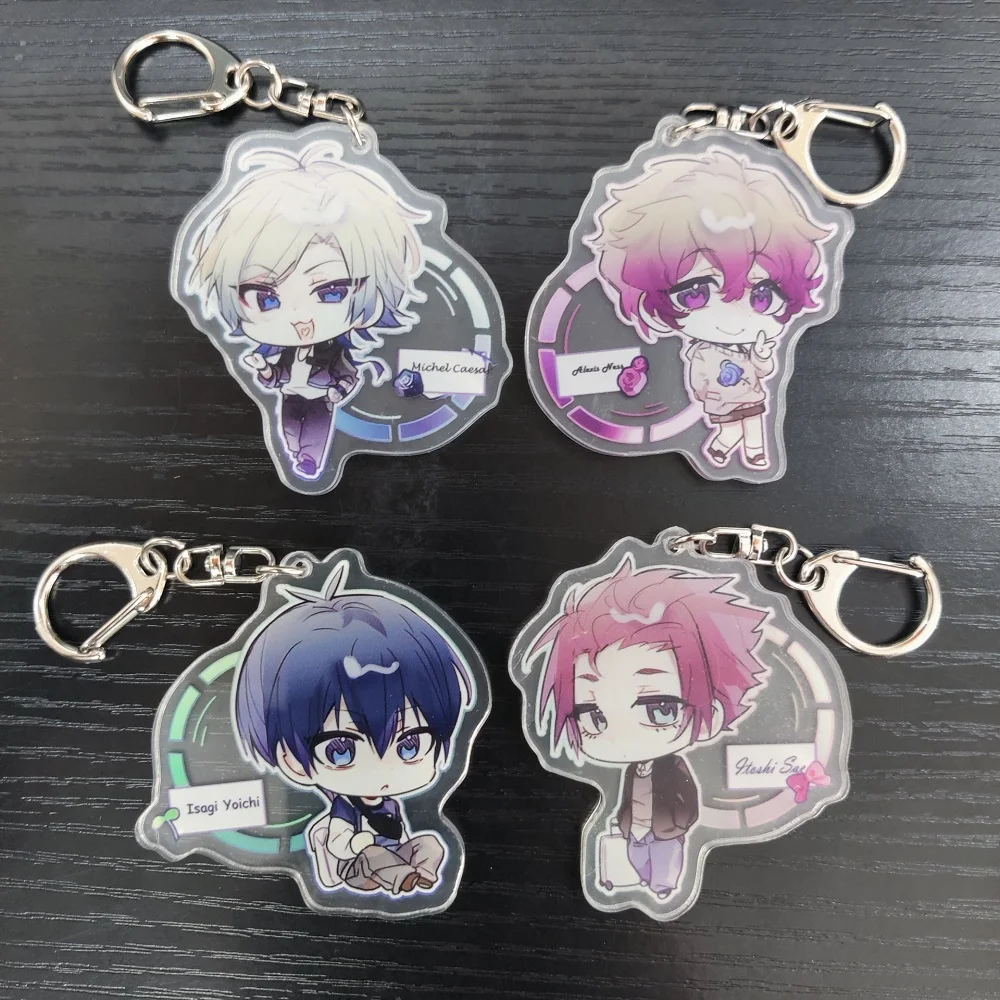 BLUE LOCK Anime Figures Mikage Reo Nagi Seishiro Cute Acrylic Key Chains Itoshi Rin Cute Decor Pendant Keyring Toy Birthday Gift