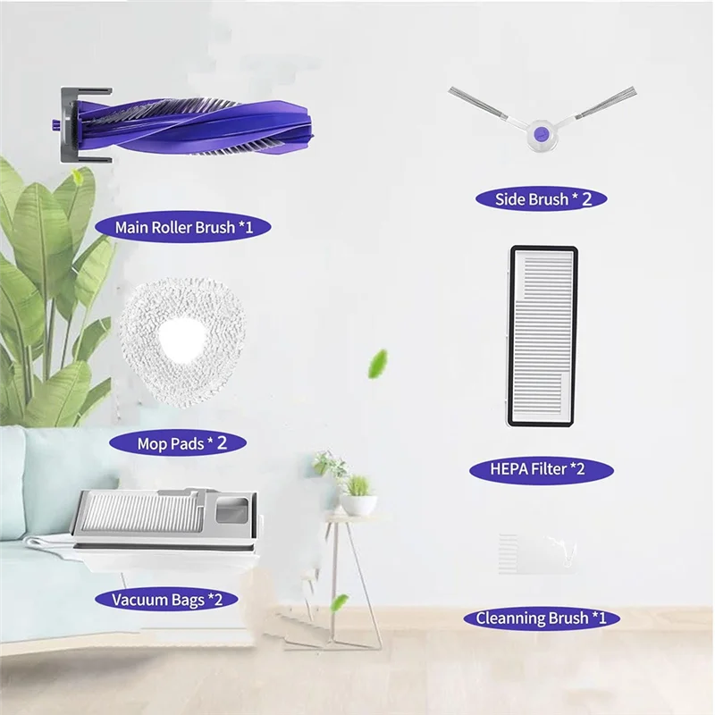 

ABVJ-For Narwal Freo X Ultra Z Ultra Robotic Vacuum Cleaner Main Side Brush Replacement