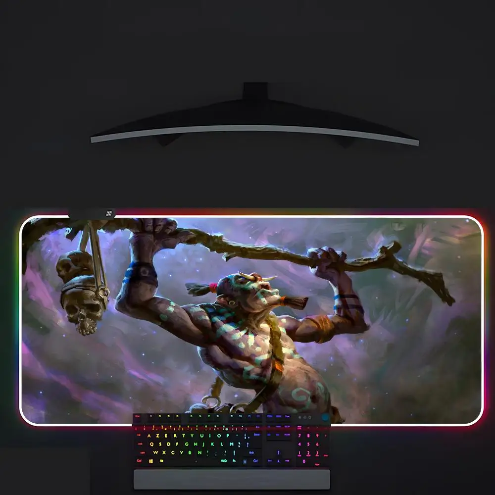 لوحة ماوس D-Dota 2 Gamer Luminescence Led Mouse Pad طاولة ألعاب Rgb Deskmat لوحة مفاتيح PC Mousepad #4