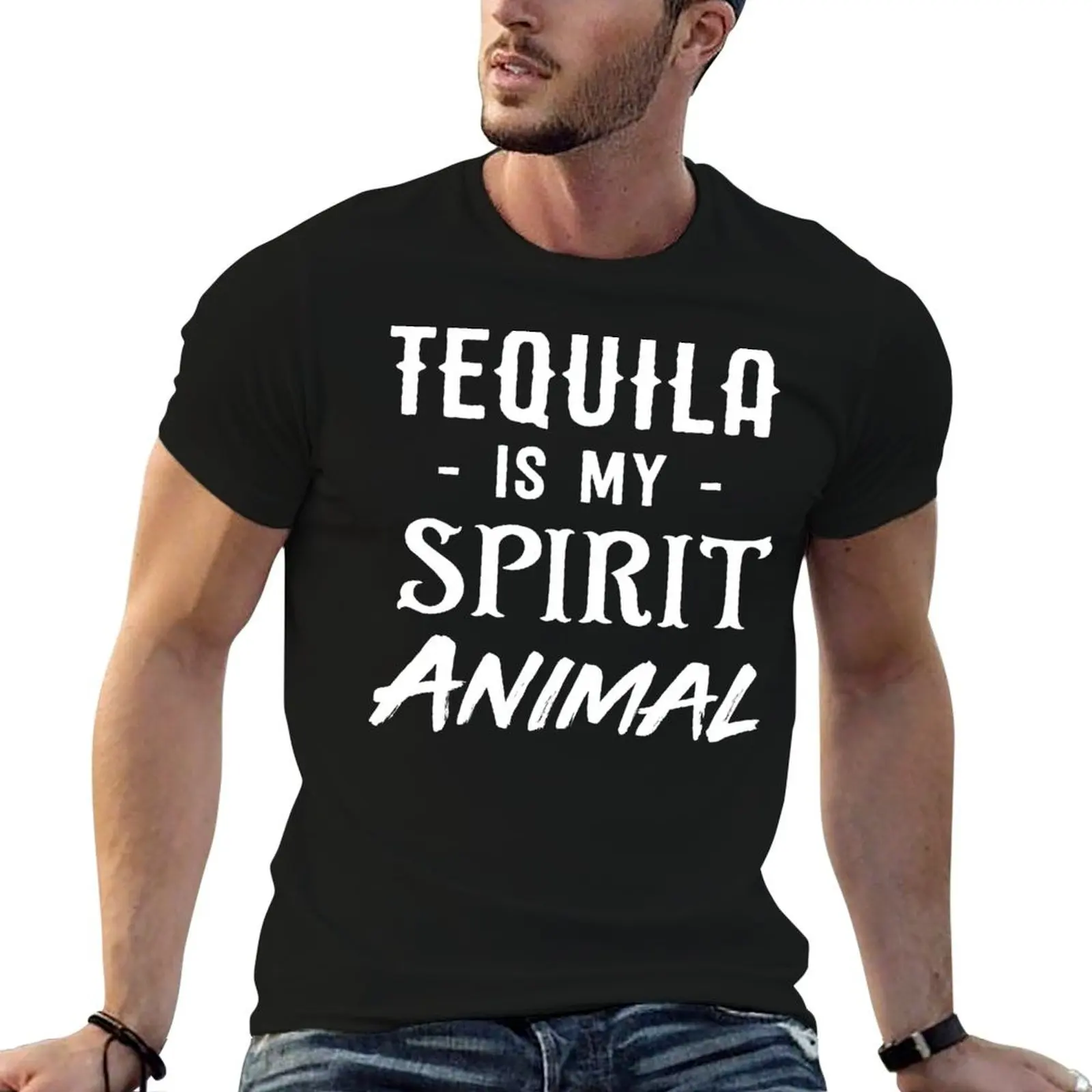Tequila est mon animal spirituel T-Shirt t-shirts designer g man t-shirts pour hommes T-Shirt