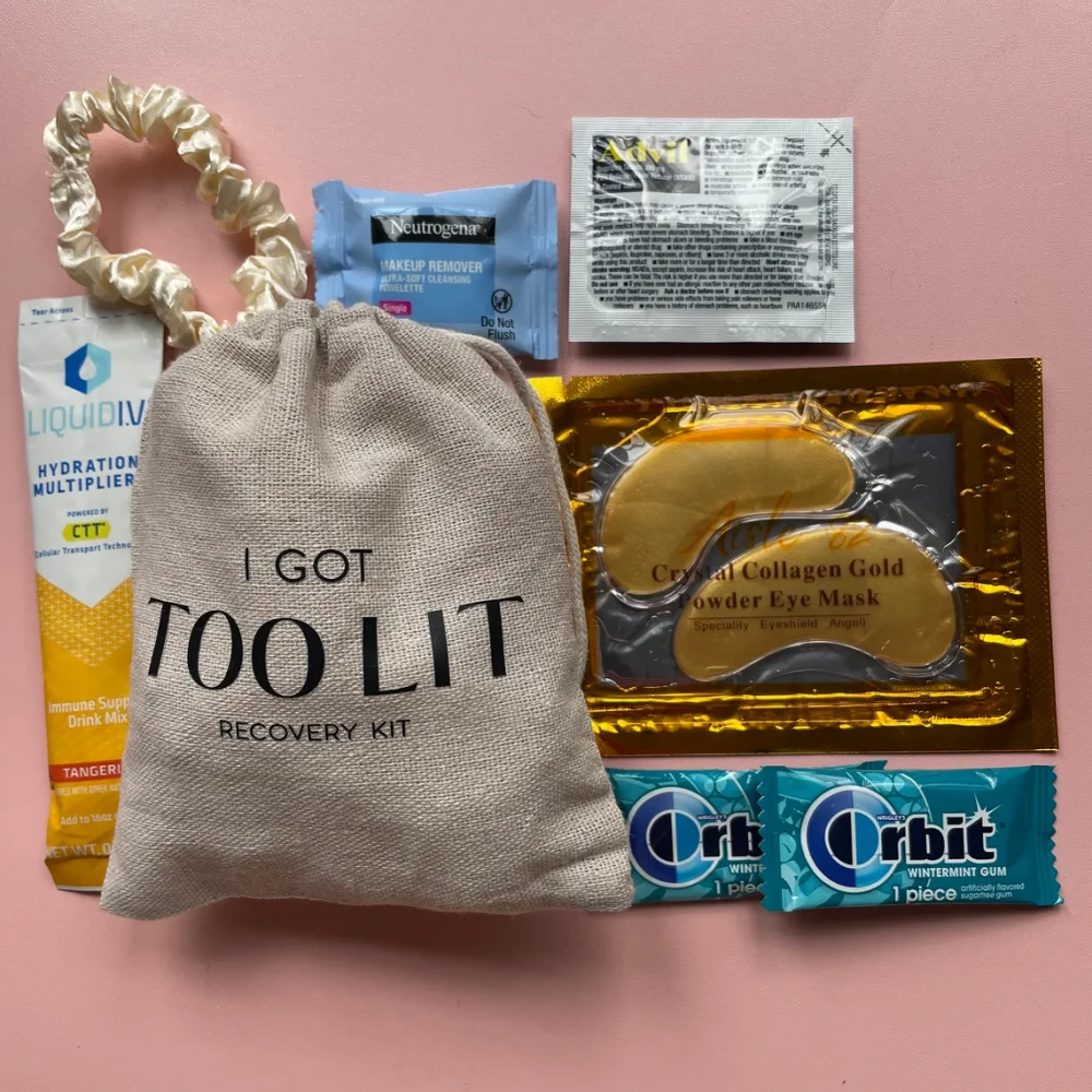 

20 pcs Custom Hangover kit bulk order|hangover kit|recovery kit|oh shit kit|I got too lit kit|corporate gifts