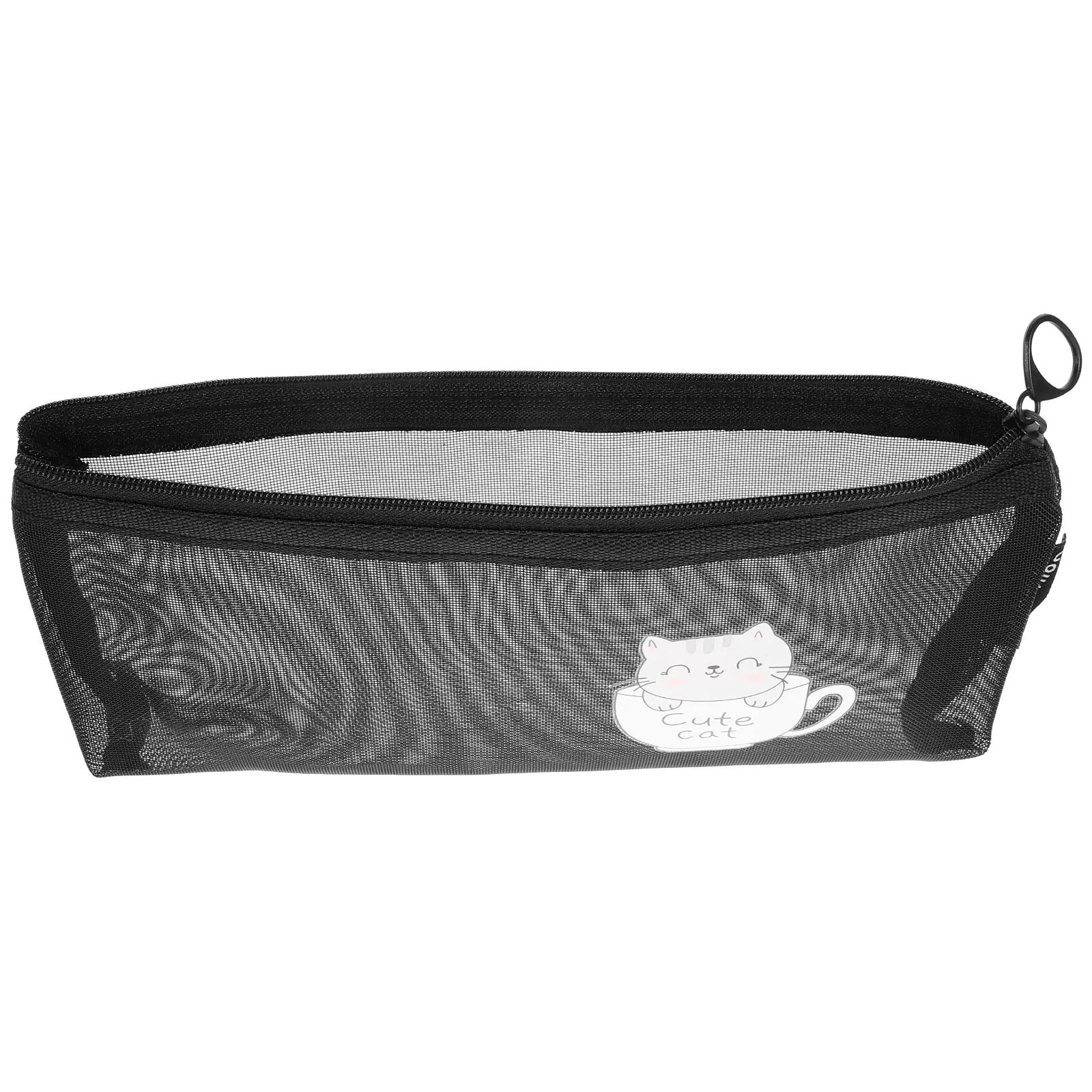 

Mesh Pen Storage Bag Stationery Pouch Large Capacity Translucent Nylon Sealed Zipper Portable Pencil Case Gift Student Supply
