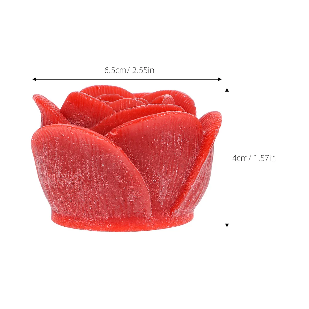 4Pcs LED Rose Lamp Flameless Decorative Lamp for Desktop Mantel Window Decor Small Light Ornament