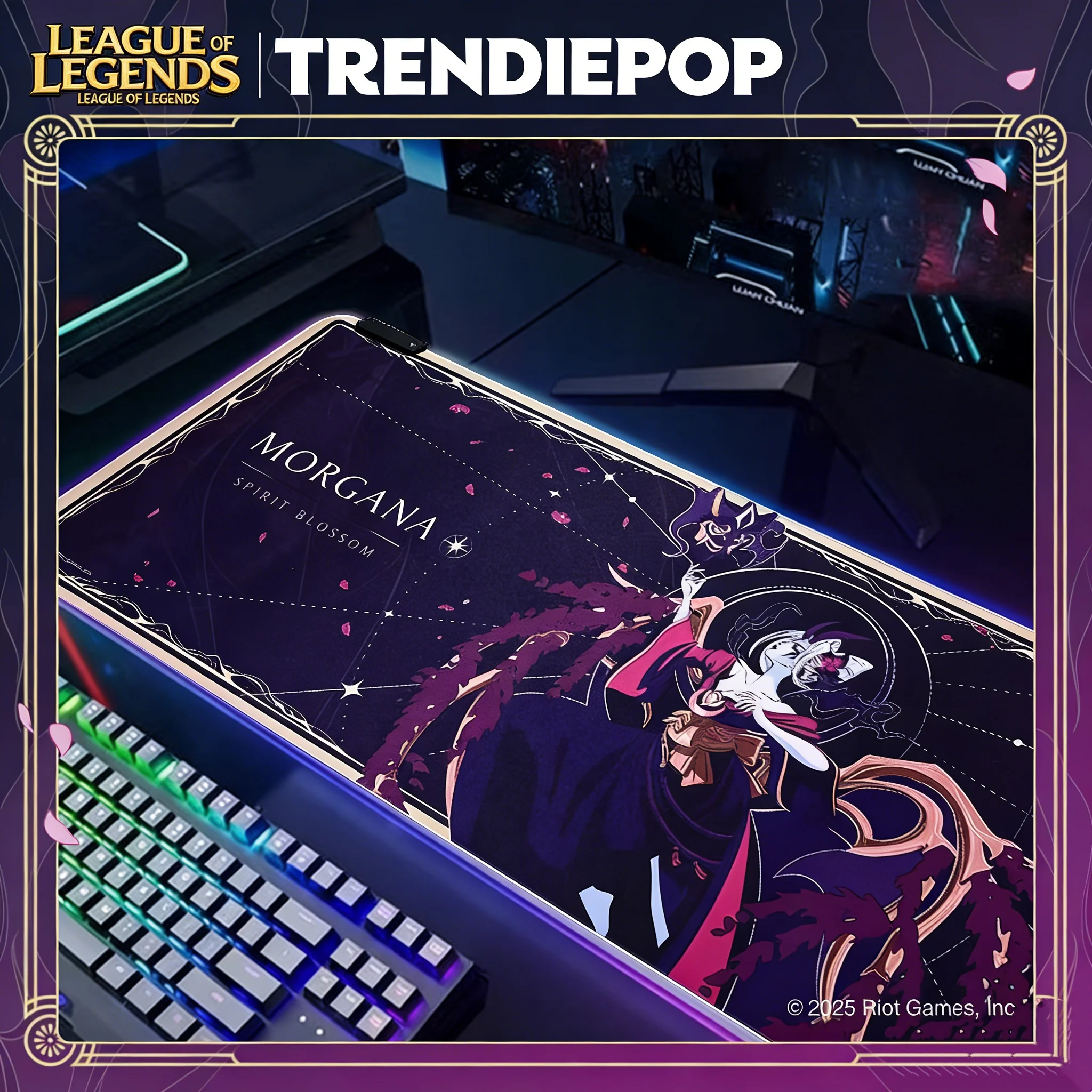 League of Legends Spirit Blossom Series Gaming Rgb Light-Up Mouse Pad - Birthday Gift, Card Collectibles, Officially Licensed Product, Premium Collectibles, Geek Gift